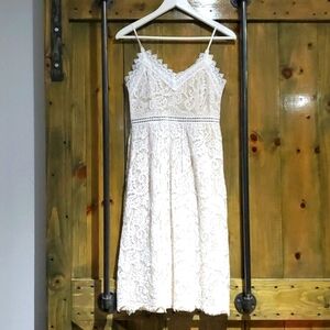 ALTAR'D STATE CREAM LACE BABYDOLL DRESS  BOHOCHIC GYPSY FESTIVAL DAINTY ROMANTIC